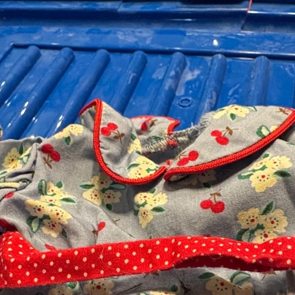 American Girl Blue Kit  Dress with Red Accents - Picture 2 of 3